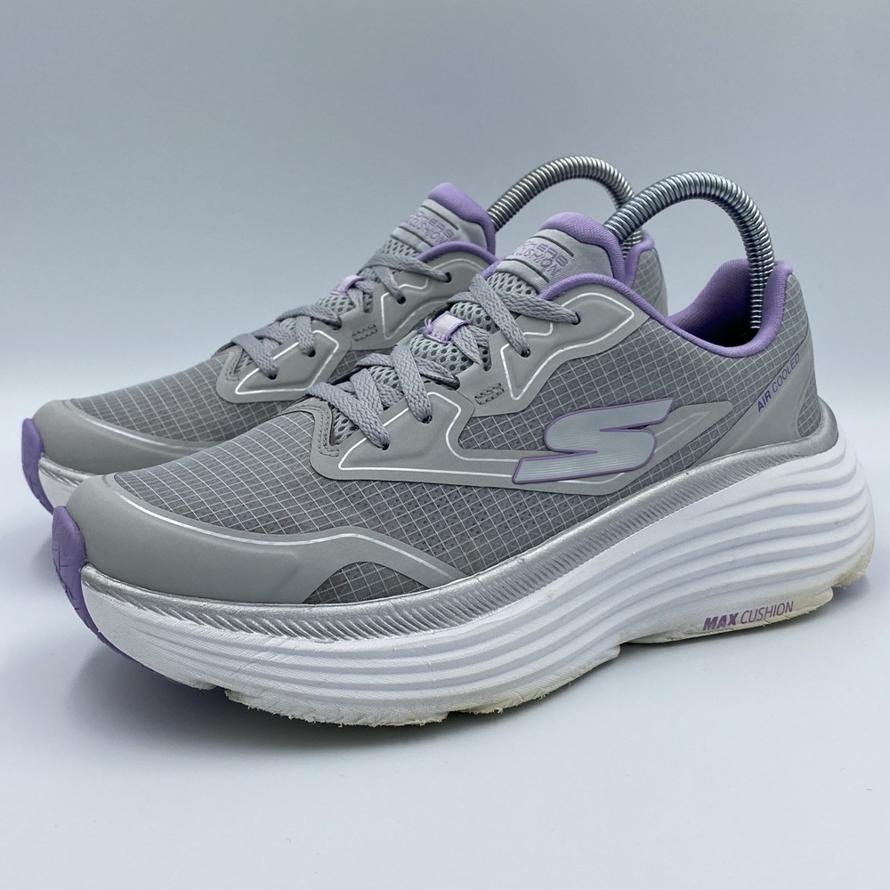Skechers Max Cushioning Endeavour Women's 7.5 Gray Lavender GYLV Running Shoes
